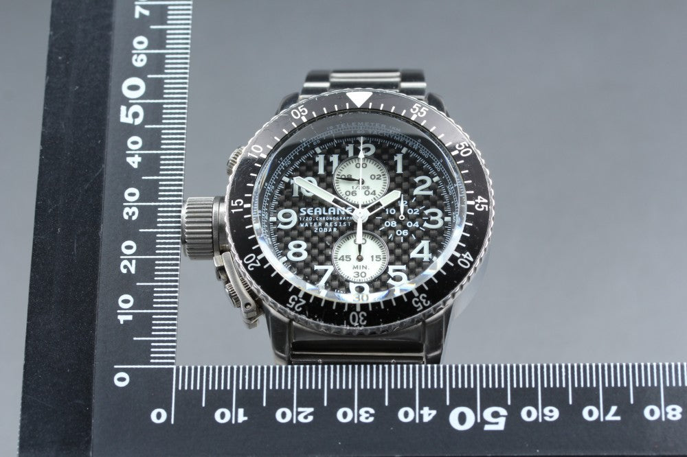 SEALANE 0S60 SE28 Black Quartz 45.2mm Men's Watch