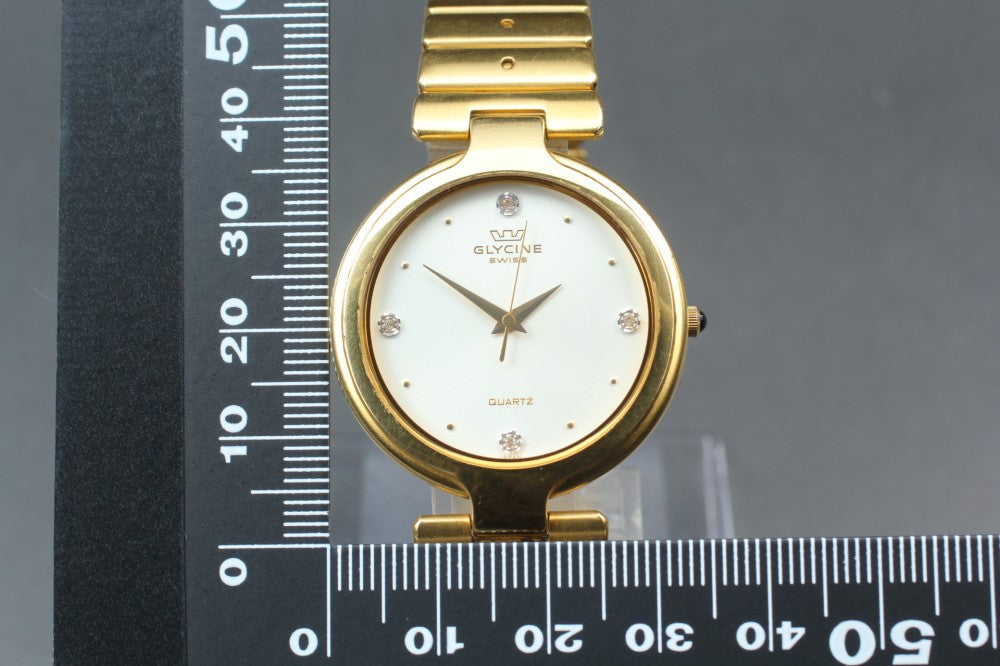 Near MINT Glycine Silver Quartz 33mm Men's Watch – photo 10