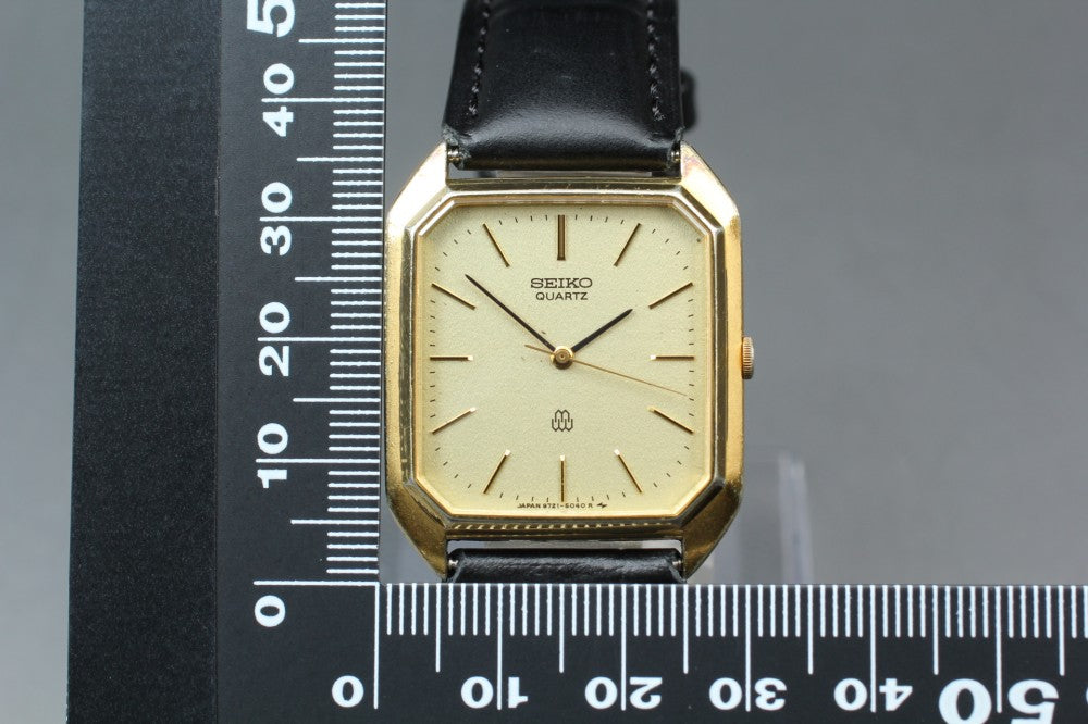 SEIKO Twin Quartz 9721-5040 Gold Quartz 29.4mm Men's Watch 1980