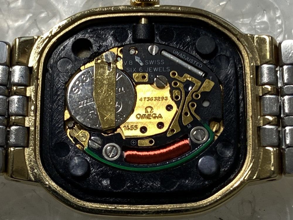 Near MINT OMEGA De Ville Ref.795 0834 Cal.1375 Gold Quartz 21mm Ladies Watch 1984