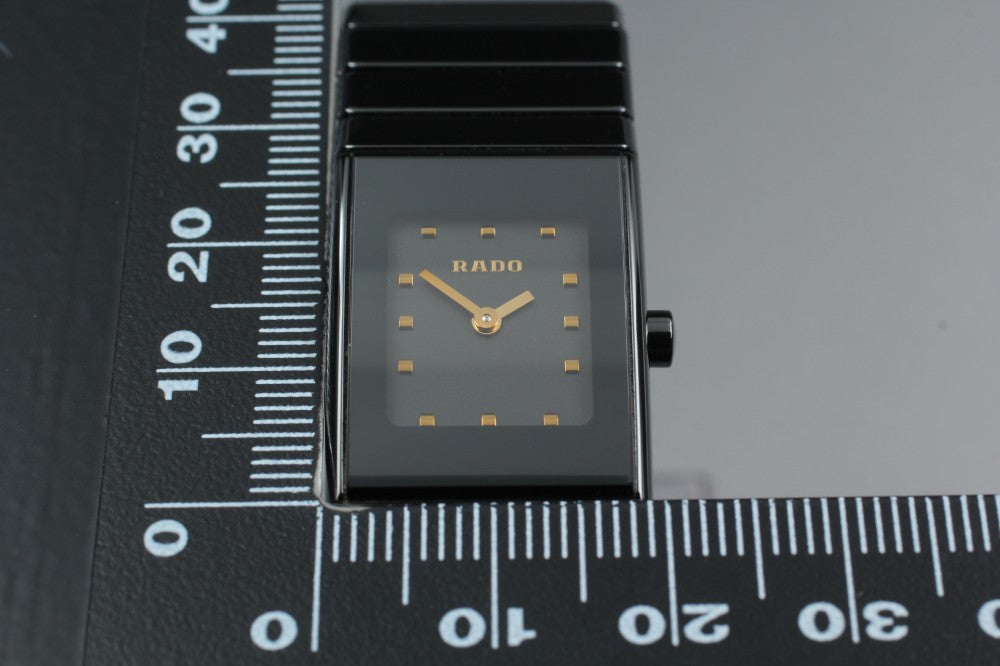 Near MINT RADO Diastar 963.0540.3 Black Quartz 19.3mm Ladies Watch