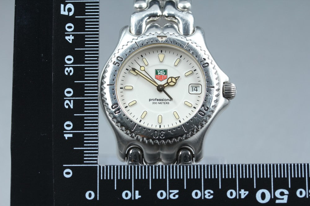Near MINT TAG Heuer S/el WG1112-0 White Quartz 36mm Men's Watch