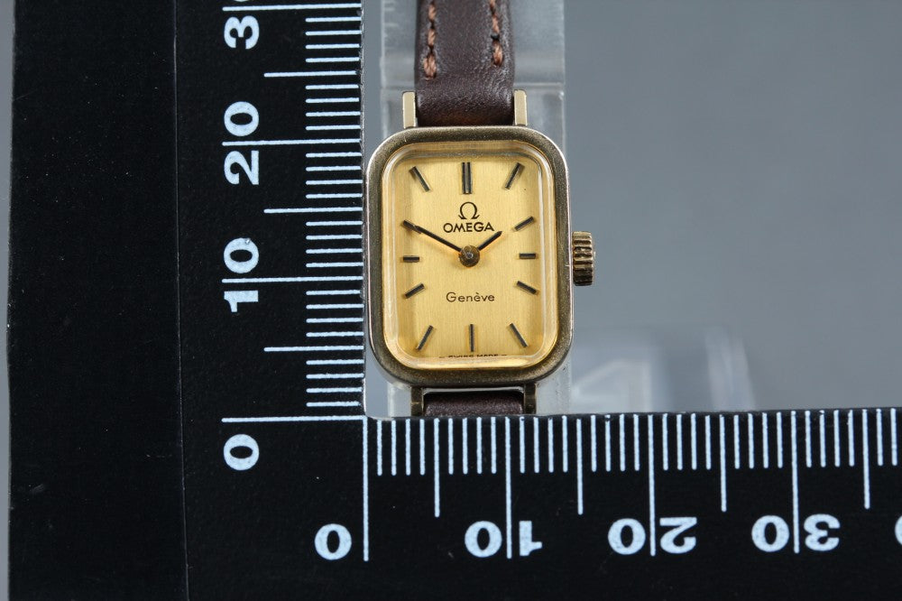 Near MINT OMEGA Geneve 511.364 Cal.485 Gold Manual 15mm Ladies Watch
