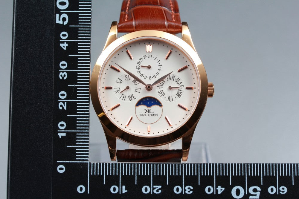Near MINT Carleymon Classic Pioneer White Quartz 38mm Men's Watch