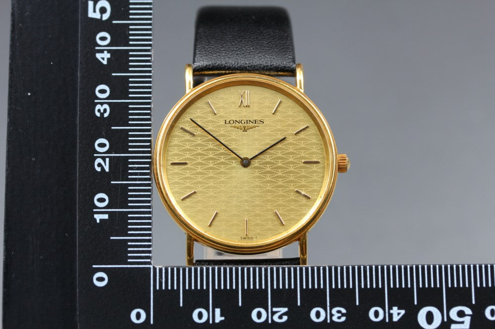 Near MINT LONGINES Grand Classic L4.637.2 Gold Quartz 32.2mm Men's Watch