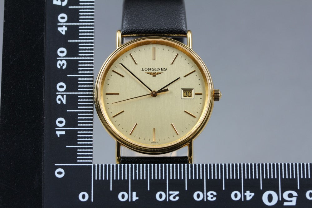 Near MINT LONGINES Grand Classic L4.720.2 Gold Quartz 32.5mm Men's Watch