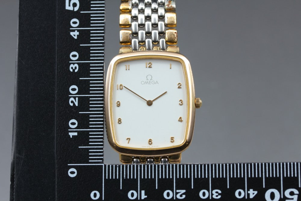 Near MINT OMEGA De Ville 395.0876 Cal.1378 White Quartz 26mm Men's Watch