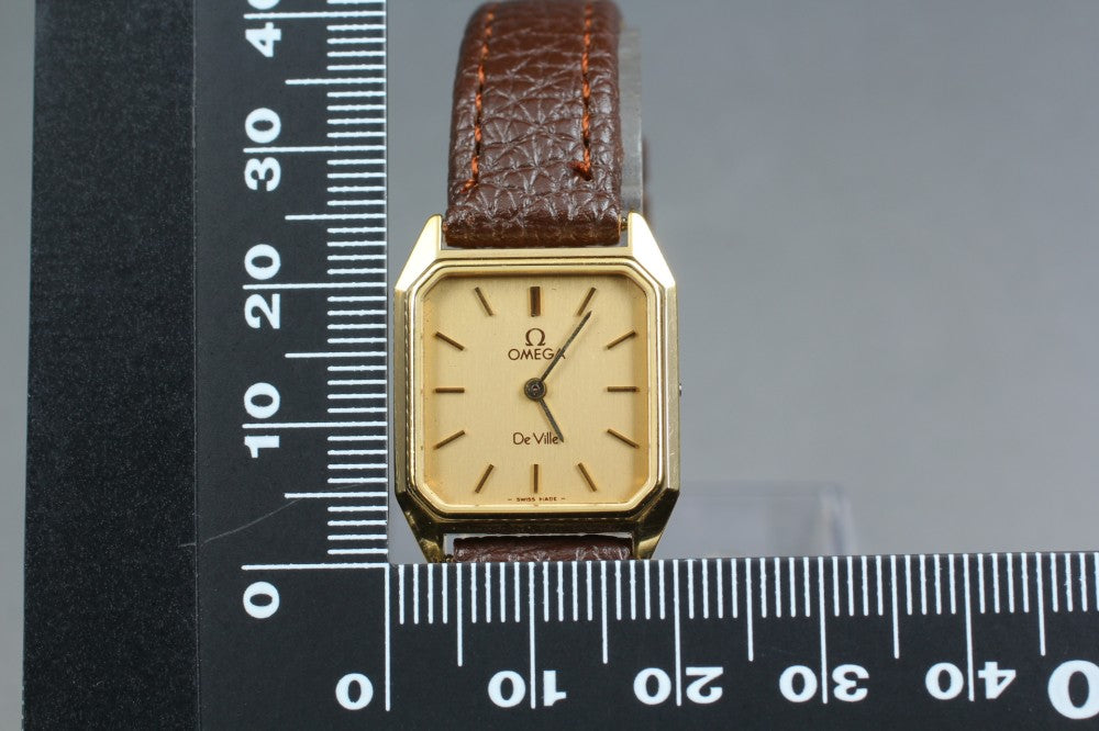 OMEGA De Ville 591.0254 Cal.1387 Gold Quartz 18.1mm Ladies Watch 1984