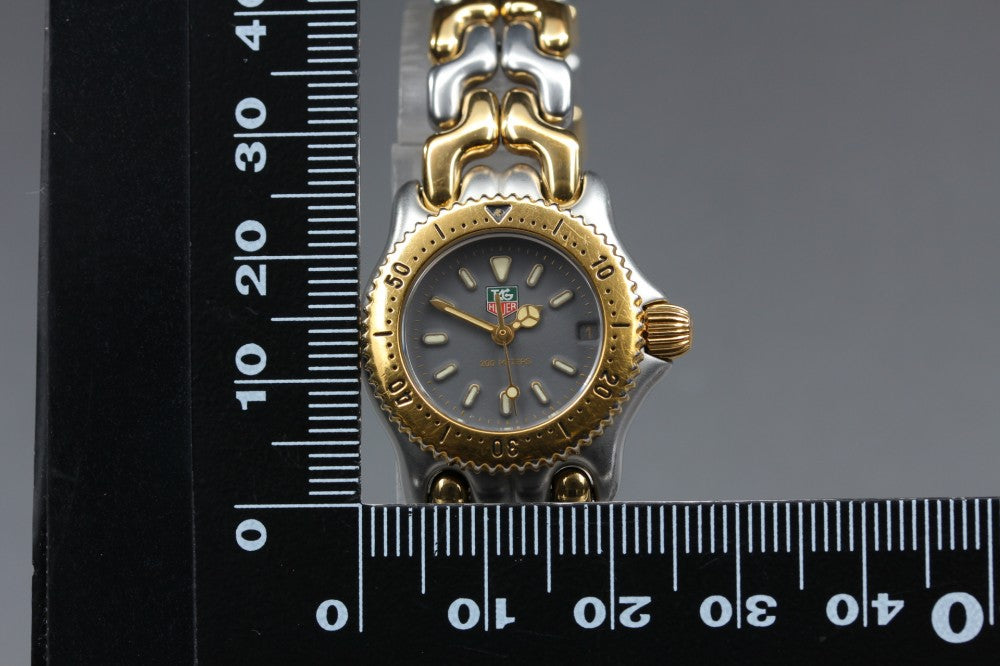 Near MINT TAG Heuer S/el S95.208M Black Quartz 22.6mm Ladies Watch