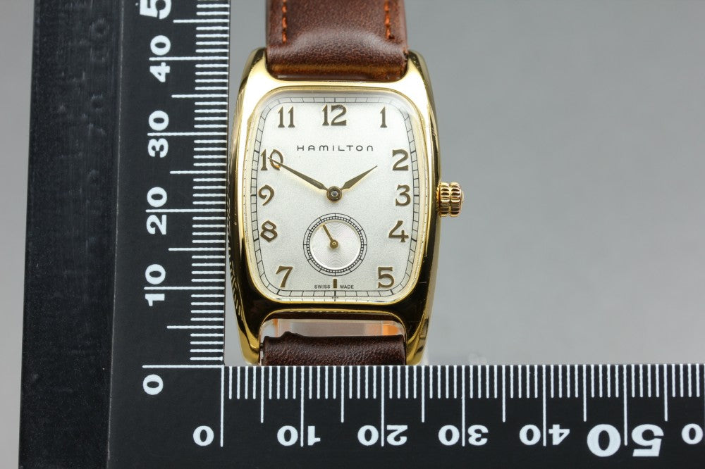 Near MINT HAMILTON Boulton H134110 Silver Quartz 27mm Men's Watch