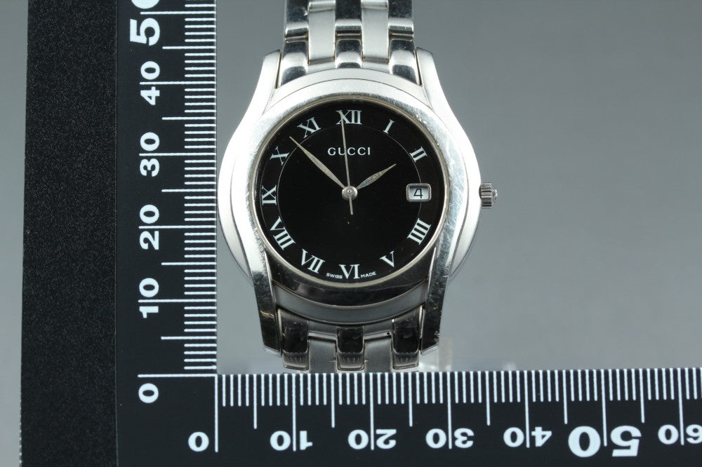 GUCCI 5500M Black Quartz 34.7mm Men's Watch