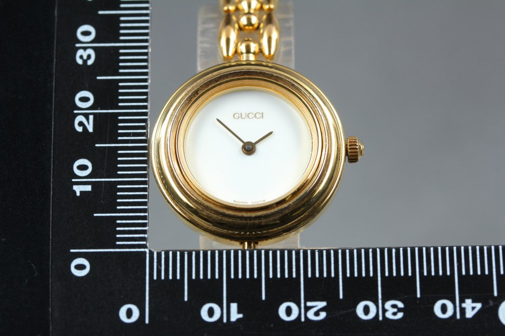 GUCCI 11/12.2 White Quartz 25.9mm Ladies Watch