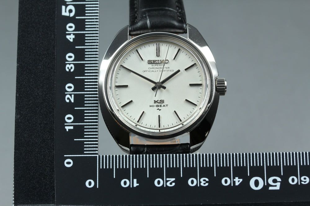 Near MINT SEIKO King Seiko 45-8010 Silver Manual 35.5mm Men's Watch 1970