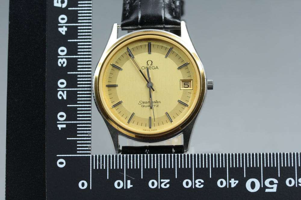 OMEGA Seamaster 196.0216 Cal.1337 Gold Quartz 34mm Men's Watch