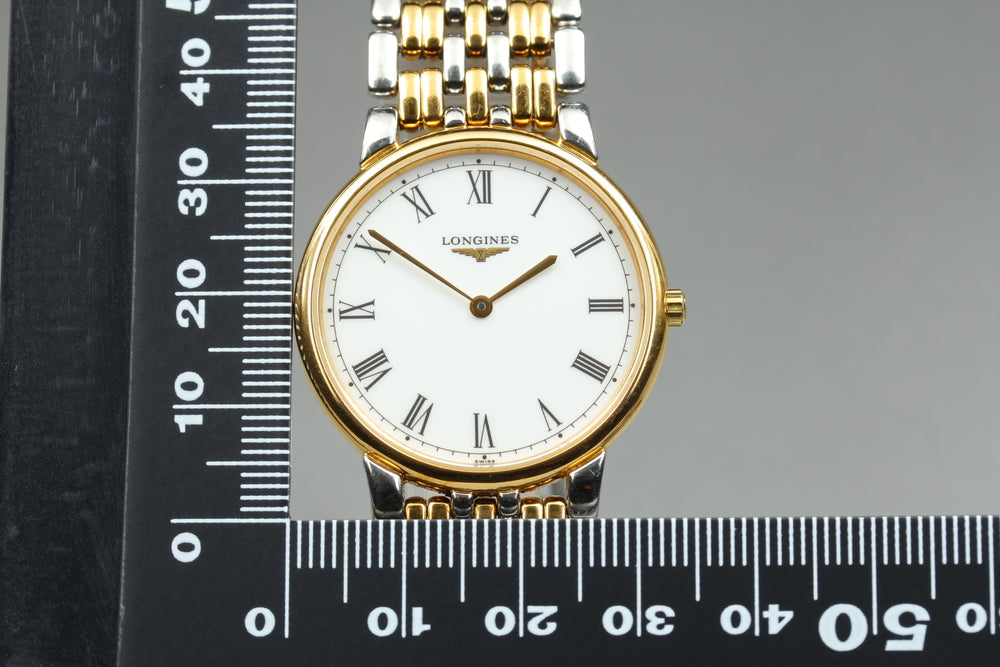 Near MINT LONGINES Grand Classic L5.636.3 White Quartz 32.4mm Men's Watch