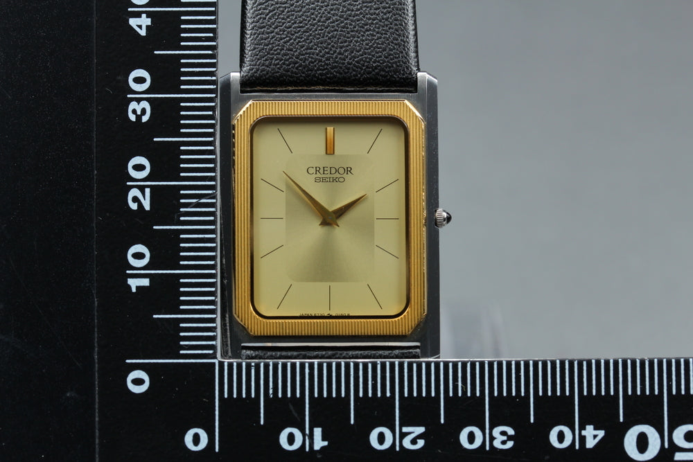 Near MINT SEIKO Credor 6730-5090 Gold Quartz 24.3mm Men's Watch