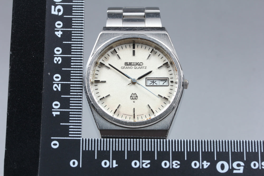 SEIKO Grand Quartz 9943-8000 Silver Quartz 34.9mm Men's Watch 1978