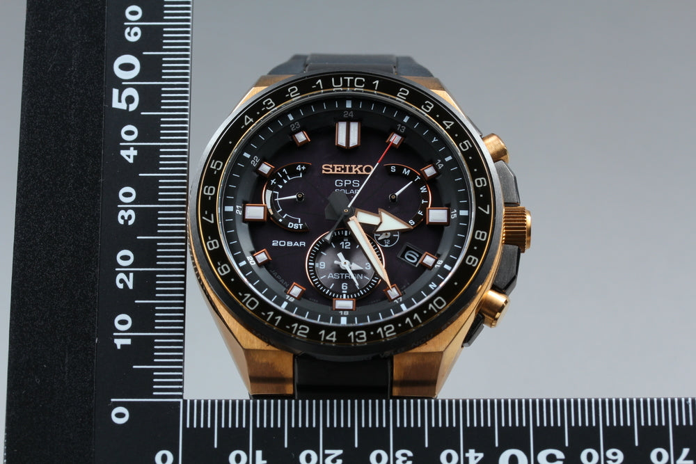Near MINT SEIKO Astron 8X53-0BB0 Black Solar 45.8mm Men's Watch