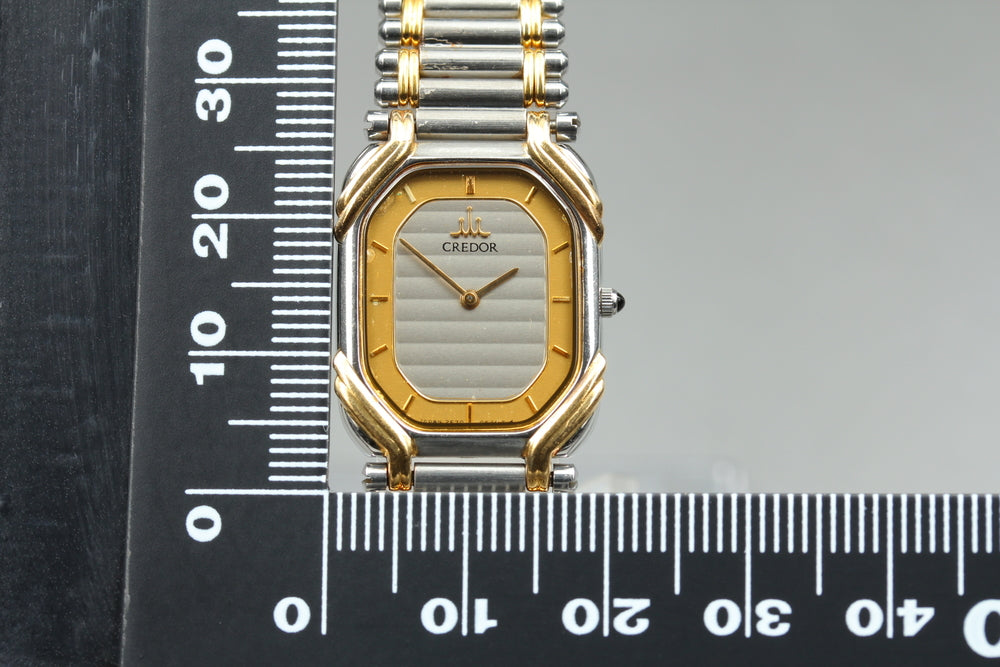 SEIKO Credor 2F70-5491 Silver/Gold Quartz 19mm Ladies Watch