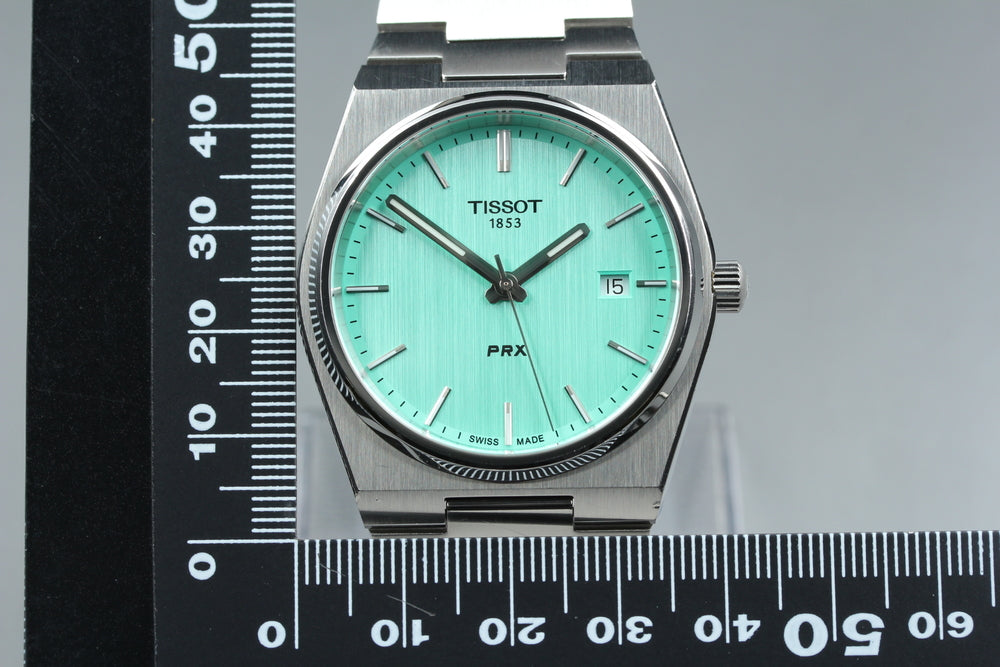 Near MINT TISSOT PRX T137410A Green Quartz 40mm Men's Watch