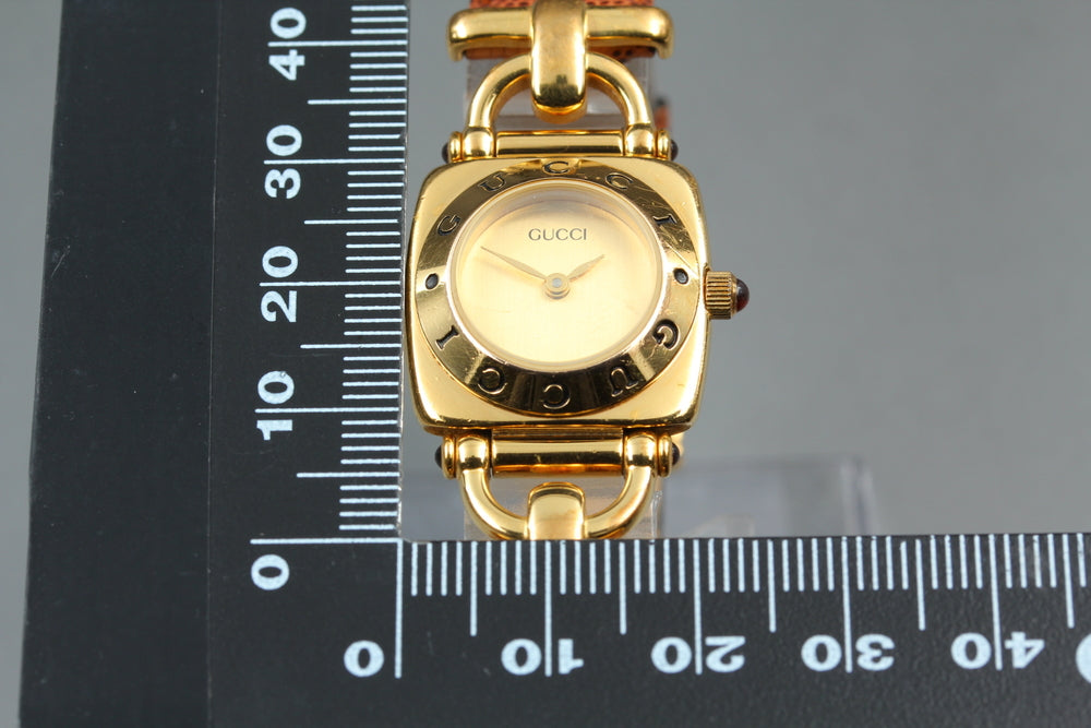 GUCCI Horsebit 6300L Gold Quartz 21mm Ladies Watch