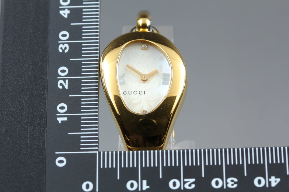 Near MINT GUCCI Horsebit 103 Silver Quartz 21mm Ladies Watch