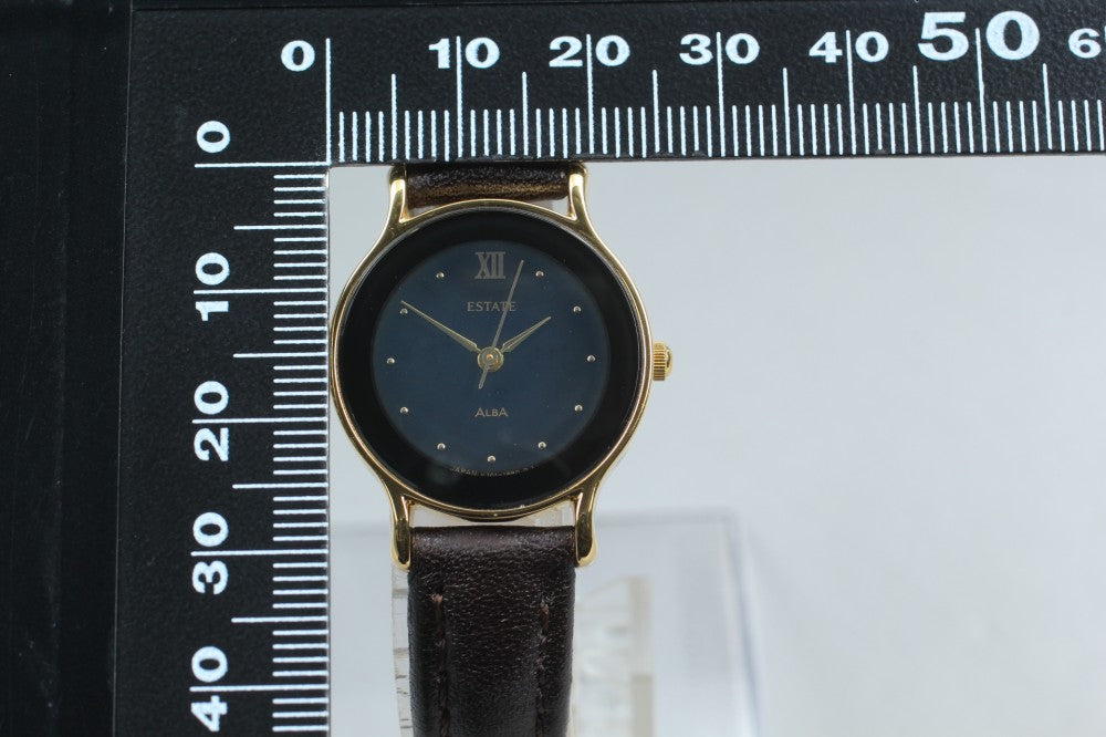 MINT SEIKO Alba Estate V701-1M50 Black Quartz 25mm Ladies Watch 1993