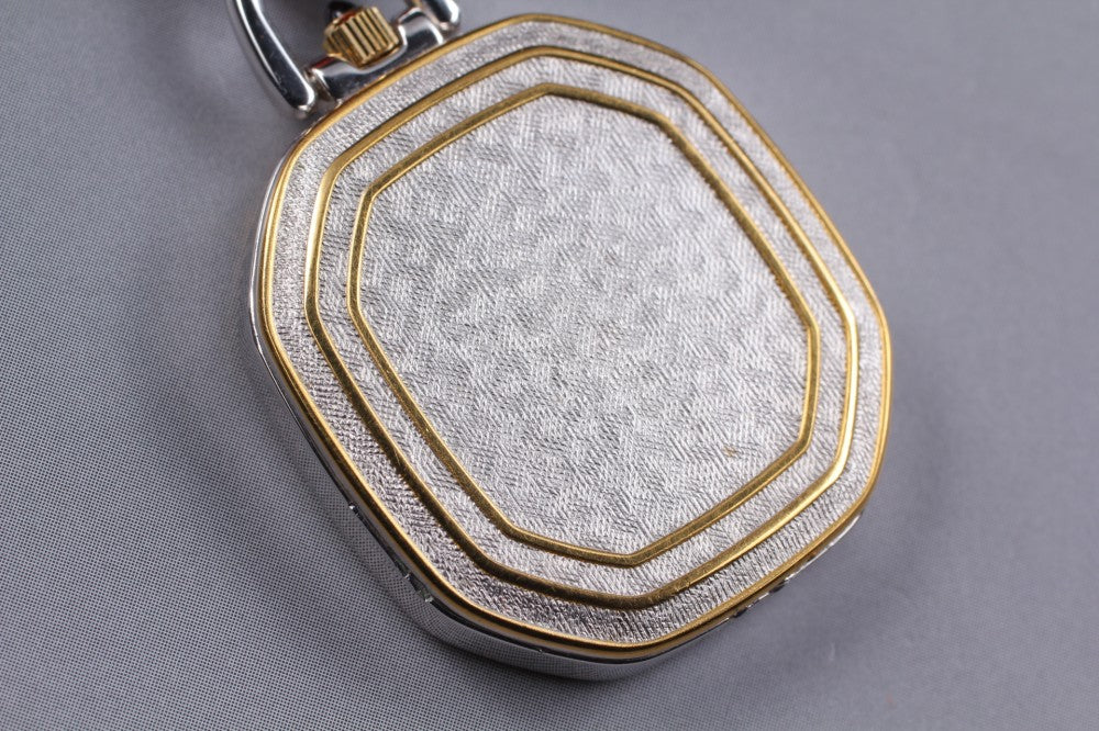 Near MINT SEIKO Exceline 1400-7760 Black Quartz 25mm Unisex Pocket Watch 1981
