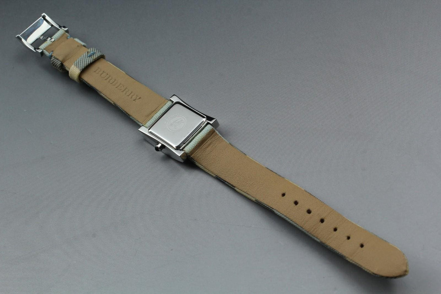 Near MINT* Burberry BU4312 Blue MOP Dial Tank H Quartz Ladies Watch From JAPAN