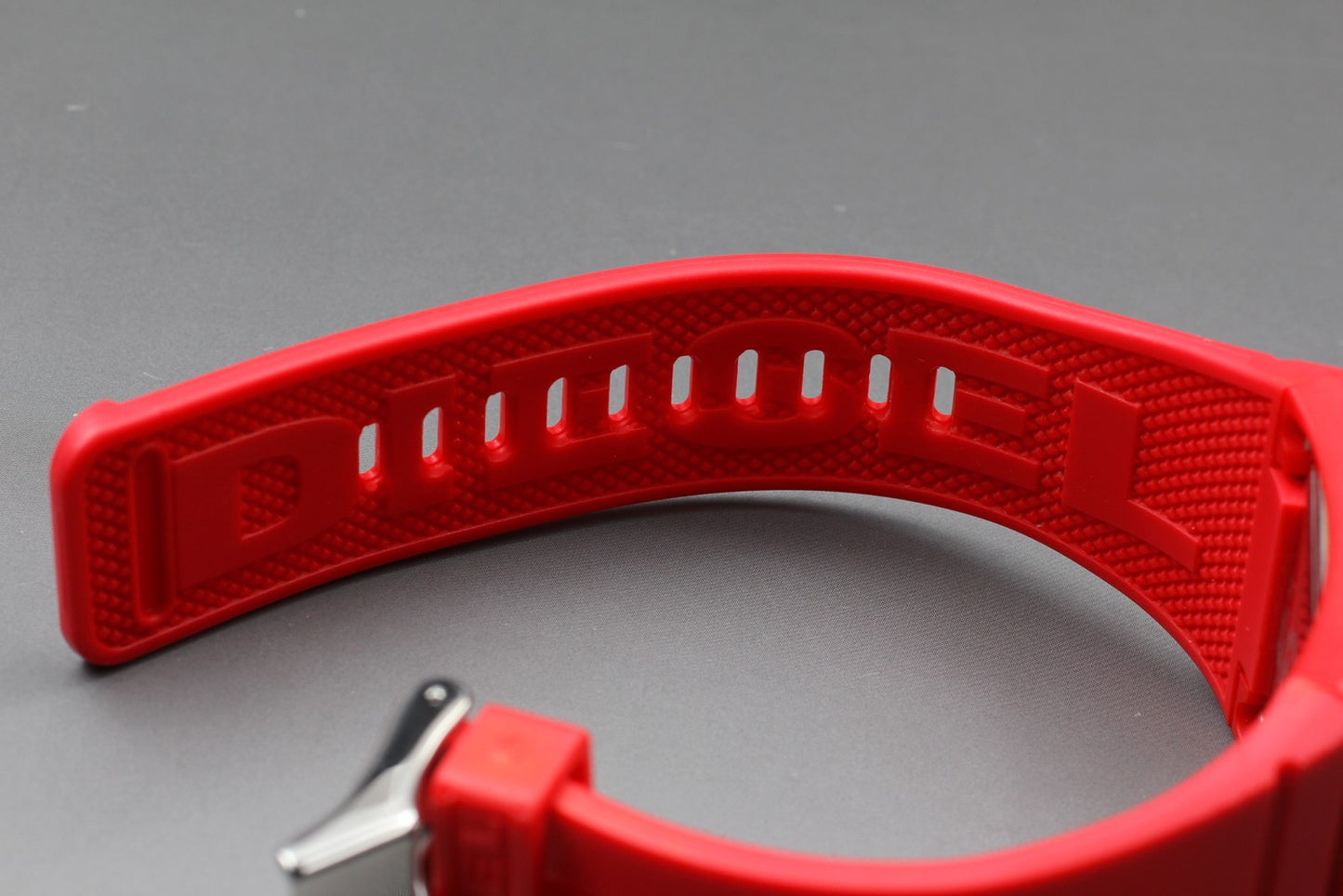 Near MINT / Box Paper* Diesel DZ-7132 Red Rubber Men's Digital Watch From Japan