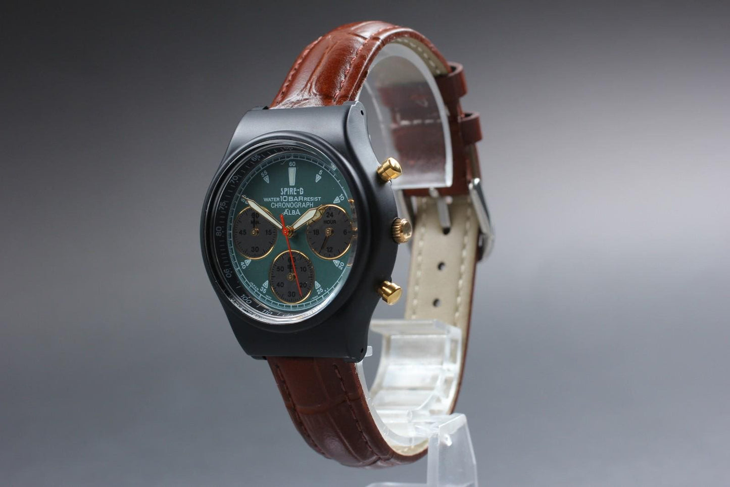 MINT w/ Tag SEIKO Alba Spire-G V654-6030 Chronograph Quartz 37mm Men's Watch\