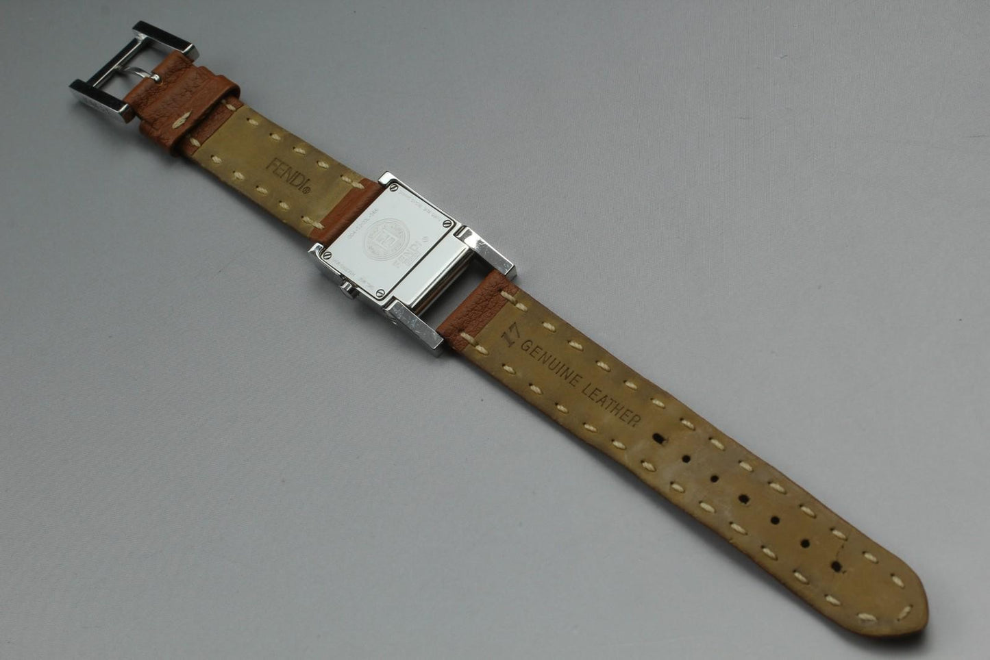 Exc+5 Vintage FENDI 5200L Cream Dial Brown Quartz 23mm Ladies Watch From JAPAN