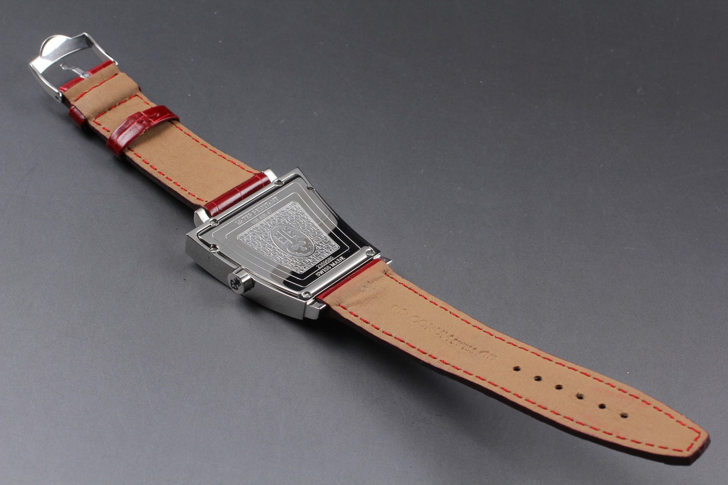 MINT Papers CORUM Trapeze 106.406.47 Pave Diamond Bezel Black Quartz Men's Watch