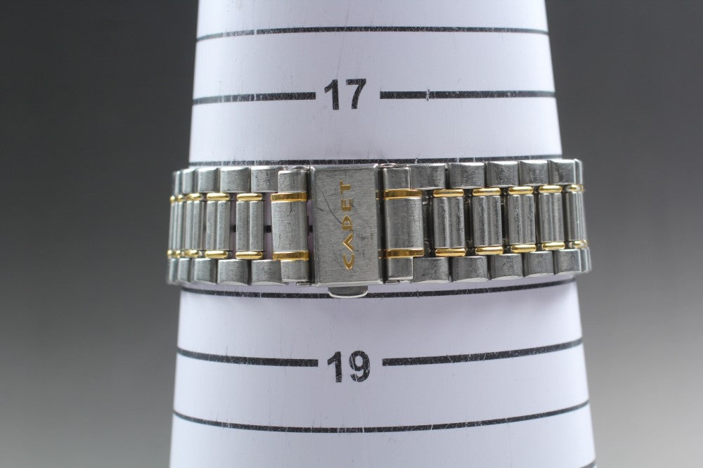 Near MINT SEIKO Cadet 6F32-6000 White Quartz 33mm Men's Watch 1990