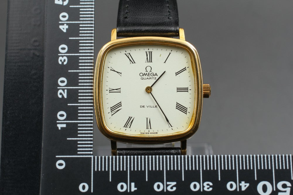 Near MINT OMEGA De Ville 191.0045 Cal.1330 White Quartz 31mm Men's Watch