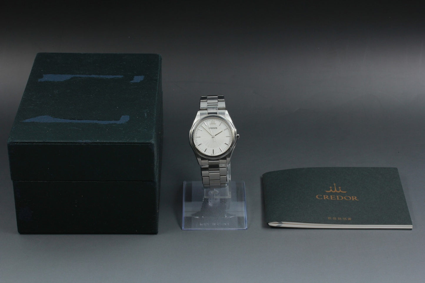 N MINT Box Paper / Seiko Credor Signo 8J81-0AF0 High Accuracy Quartz Men's Watch