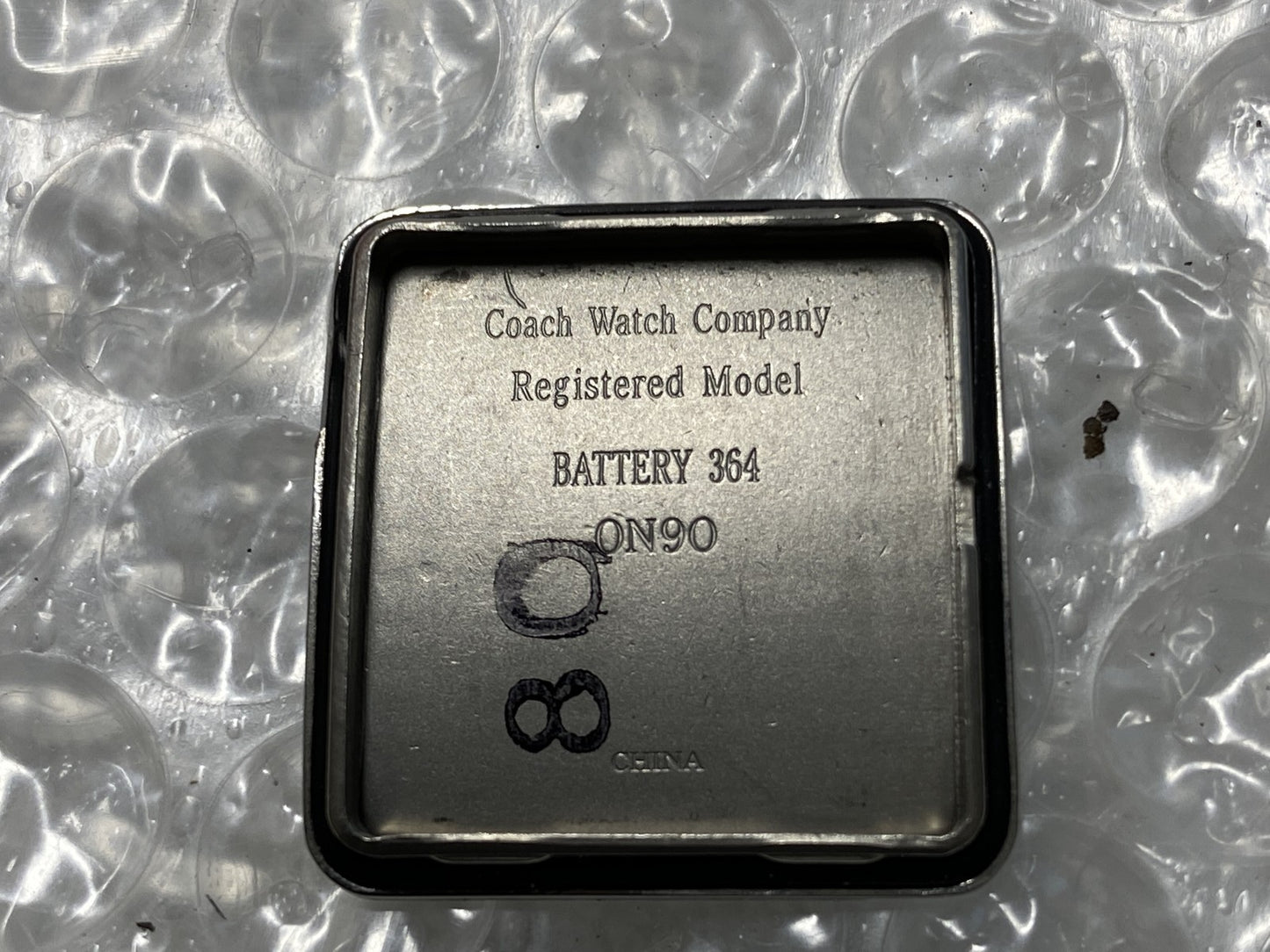 Near MINT / Full Set COACH Gold Tank Arabic Quartz 25mm Men's Watch JAPAN Boxed