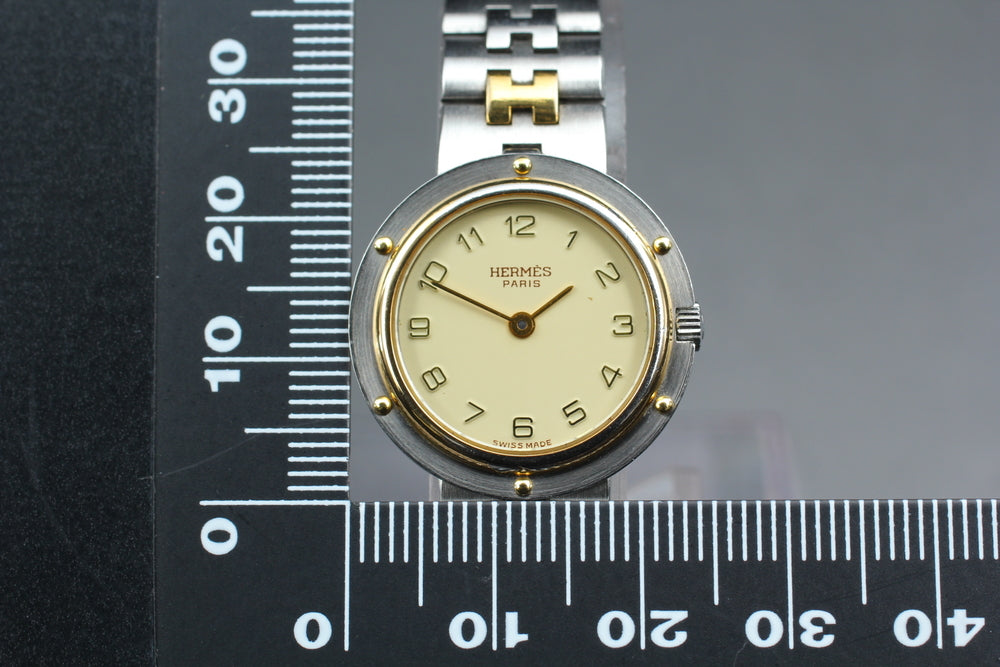 Near MINT HERMES Olympia Gold Quartz 24mm Ladies Watch