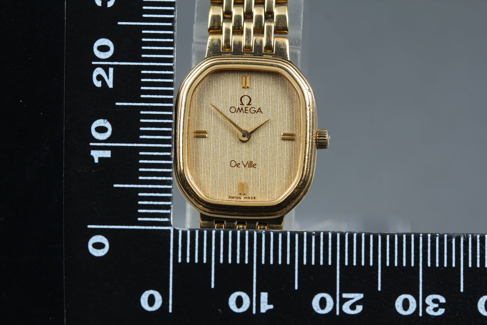 Near MINT OMEGA De Ville 795.0870 Cal.1455 Gold Quartz 17.3mm Ladies Watch – photo 12