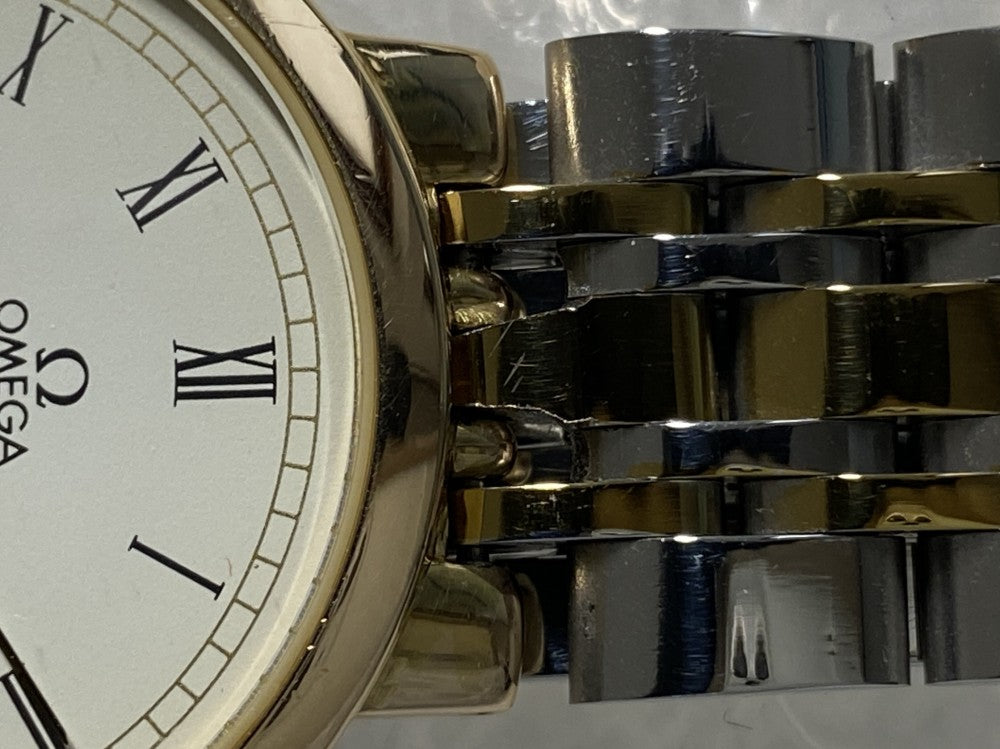 Near MINT OMEGA De Ville 395.0875.2 Cal.1378 White Quartz 32.5mm Men's Watch