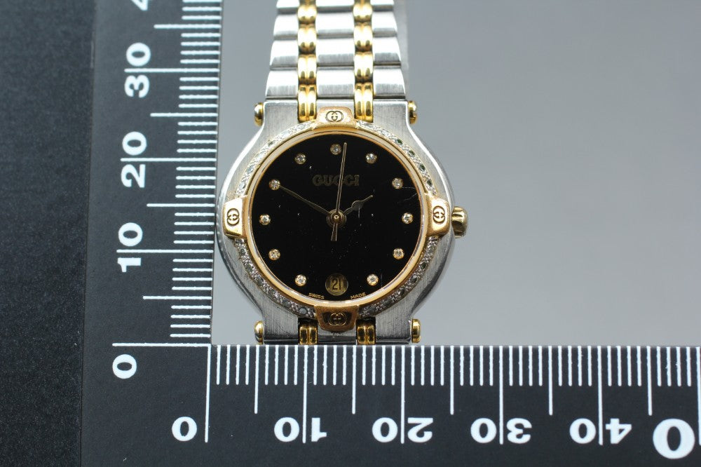 GUCCI 9000L Black Quartz 23.6mm Ladies Watch