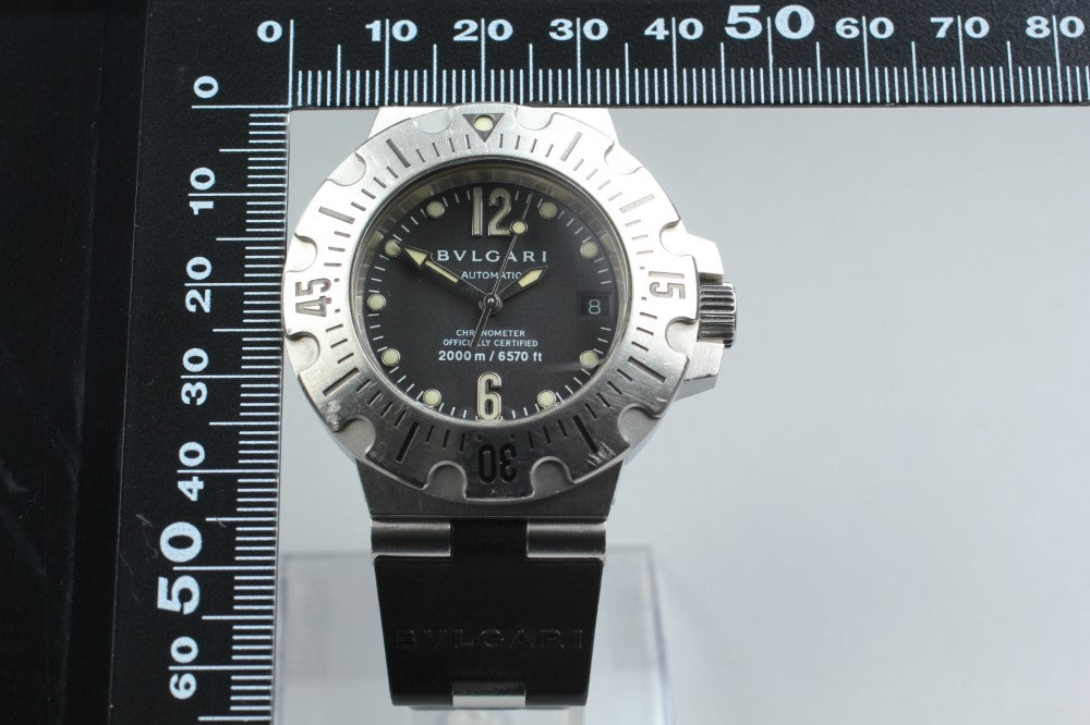 BVLGARI Diagono Scuba SD42S Black Auto 42mm Men's Watch