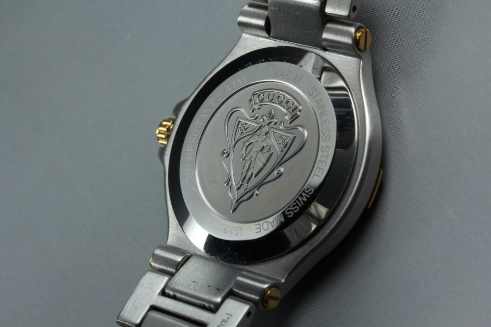 Near MINT GUCCI 9040M Gold Quartz 34.3mm Men's Watch