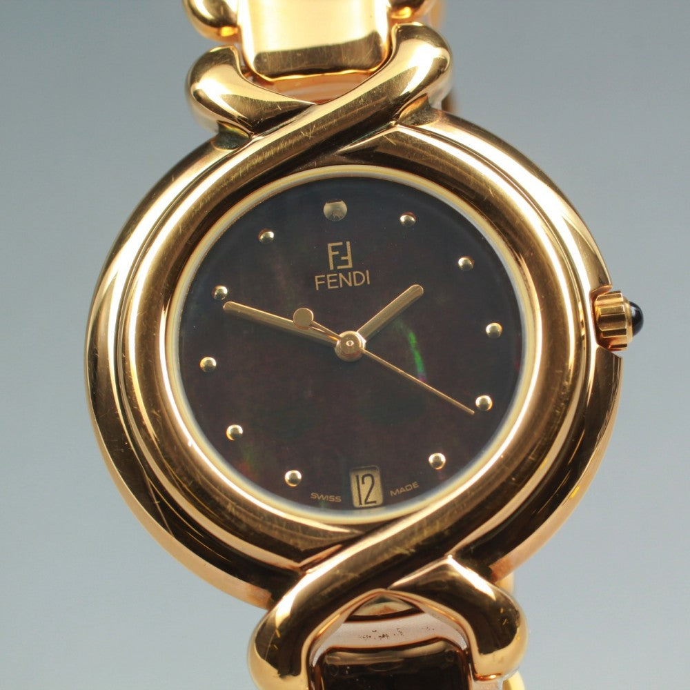 Near MINT FENDI 700G Brown Quartz 34.5mm Men's Watch