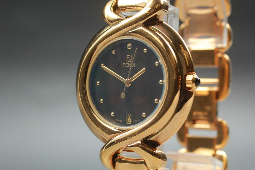 Near MINT FENDI 700G Brown Quartz 34.5mm Men's Watch