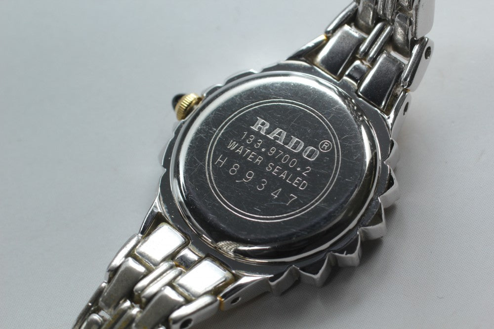 Near MINT RADO 133.9700.2 Silver Quartz 21.9mm Ladies Watch