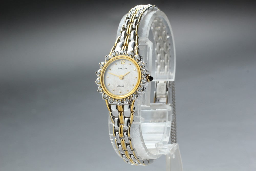Near MINT RADO 133.9700.2 Silver Quartz 21.9mm Ladies Watch