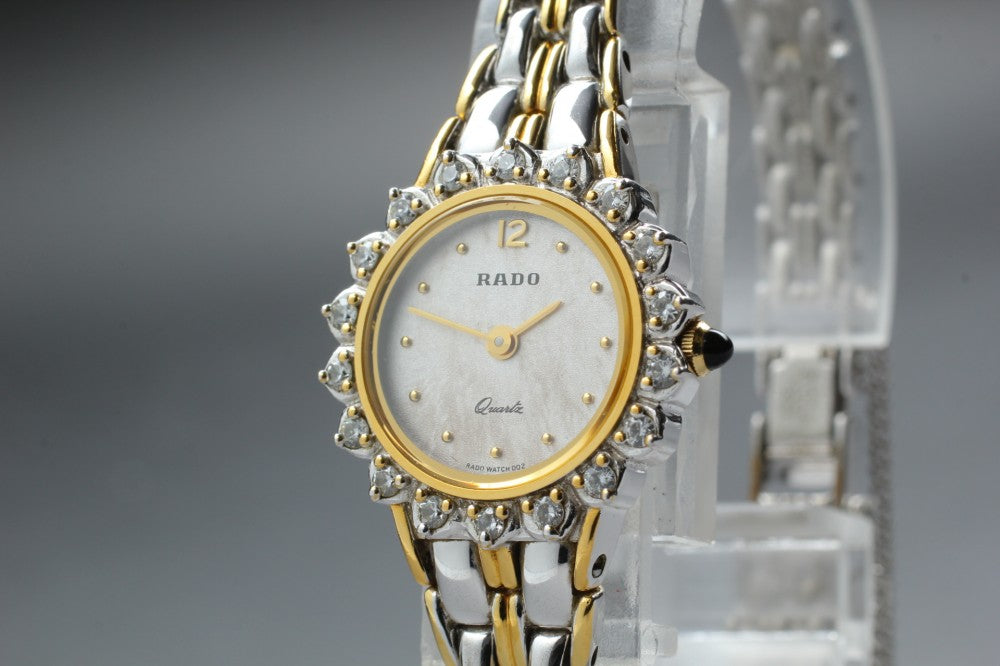 Near MINT RADO 133.9700.2 Silver Quartz 21.9mm Ladies Watch