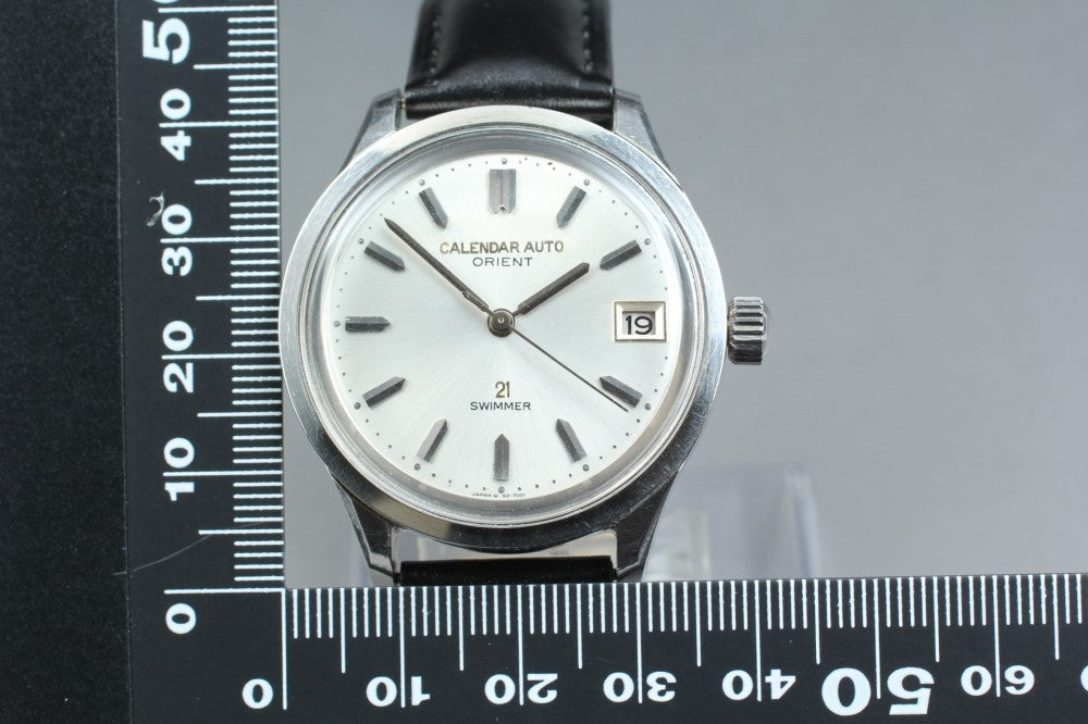ORIENT Calendar Auto Swimmer F19770 Silver Auto 37.8mm Men's Watch 1960s