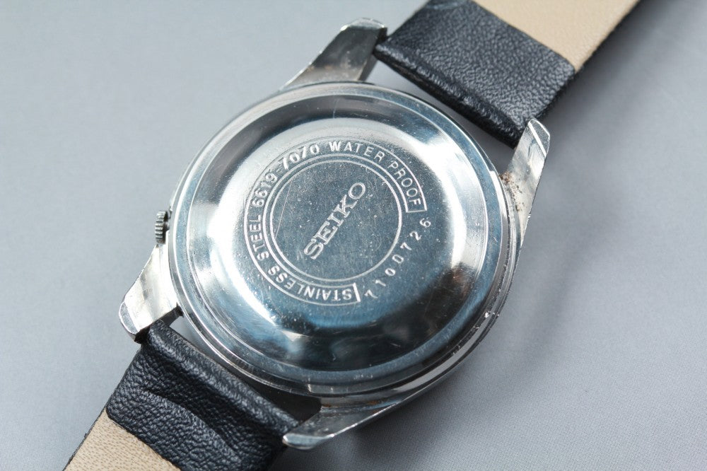 Near MINT SEIKO 5 6619-7070 Silver Auto 35.4mm Men's Watch 1967